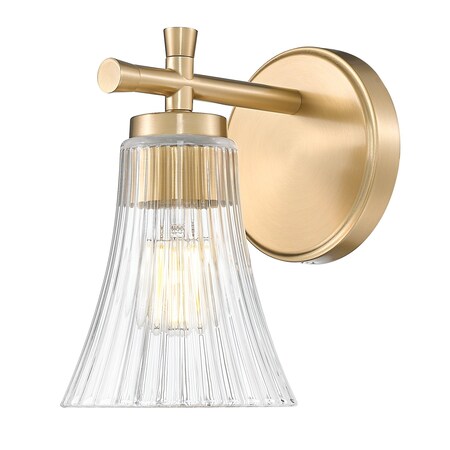 Z-Lite Belle 1-Light Wall Sconce, 5.25 in W, Modern Gold 7519-1S-MGLD