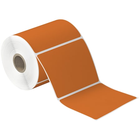Tape Logic 4 x 4in Orange Desktop Direct Thermal Label, 12PK THD332