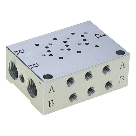 Smc Valve Manifold, 50 mm L, 41 mm W, 20 mm H SS5YJ3-41-03-M5T