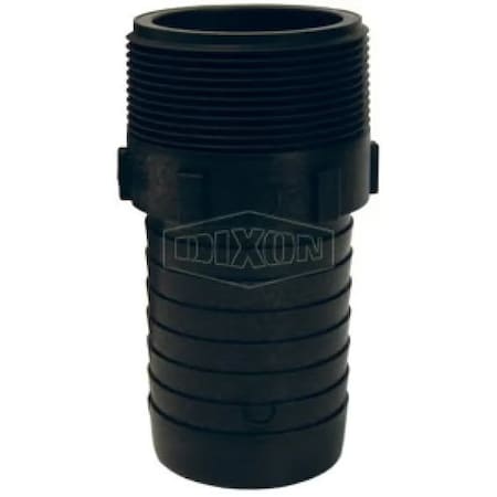 Dixon Tuff-Lite King Combination Nipple, 4 in, Hose Shank x MNPT, Polypropylene HB400