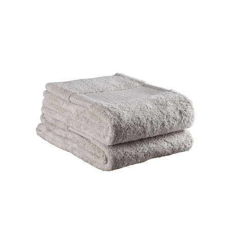 Homeroots Set of Two Beige Cotton 16" X 30" Quick Dry Terry Cloth Hand Towels, 2PK 700333