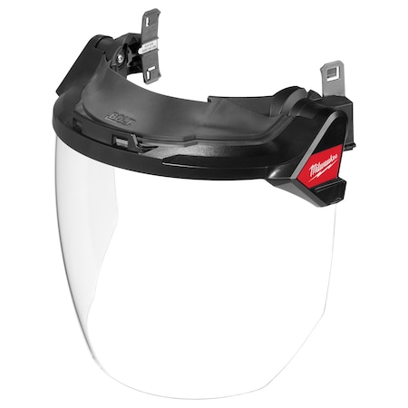 Milwaukee Tool Face Shield, Clear Visor, Polycarbonate, Locking Detents Suspension 48-73-1422
