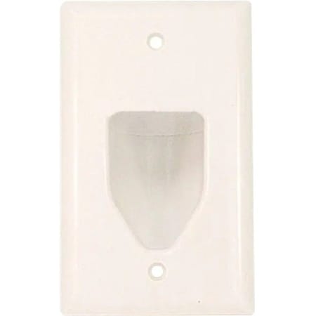 Monoprice Wall Plate, Cable, Recessed, 1G, Wht 3997