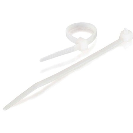 C2G Cable Tie, 7-1/2 in L, White, 50 lb Strength 43034