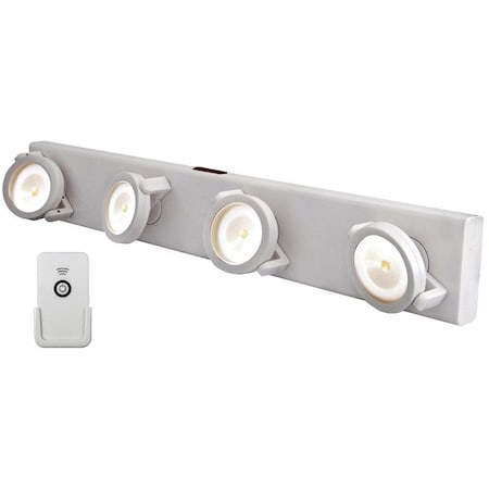 American Tack & Hardware Track Light Led W/Remote White LPL704