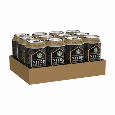 Starbucks Nitro Cold Brew Coffee, Vanilla Sweet Cream, 9.6 oz Can, 12PK PEP19290
