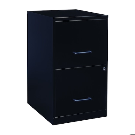 Space Solutions 14.25 in W 2 Drawer Vertical File Cabinet, Black 14341