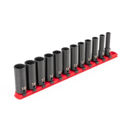 Tekton 3/8 in Drive Impact Socket Set, Metric, 12 pcs SID91111