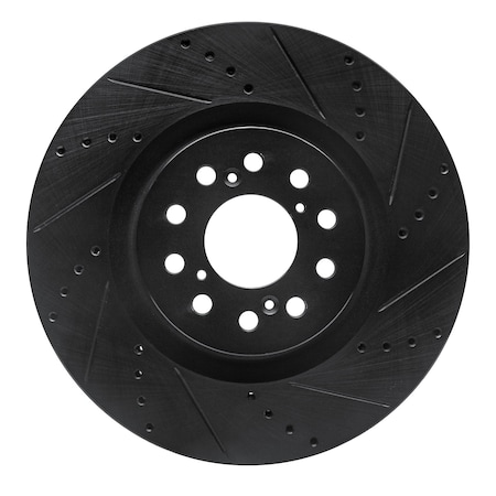 Dynamic Friction Co DFC Brake Rotor - Drilled and Slotted - Black 633-59065R