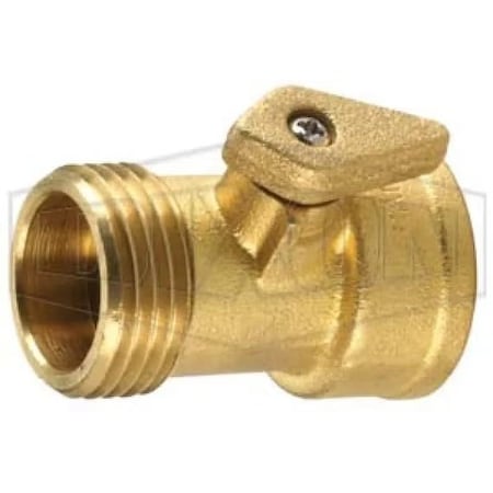 Dixon Ball Valve, 3/4 in, Male Garden Hose Threaded x Female Garden Hose Threaded, Forged Brass Body 500GHV
