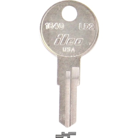 Kaba Ilco Larson Nickel Plated Storm Door Key, LD2 / 1640, 10PK AL00000622