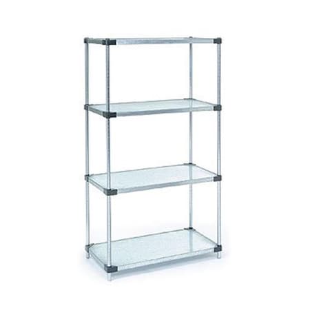 Swivel 18 x 60 x 74 in. Solid Shelf Unit, Galvanized SW665898