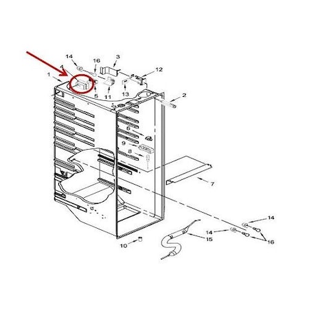 Whirlpool Refrigerator Diffuser, W11236851 W11236851