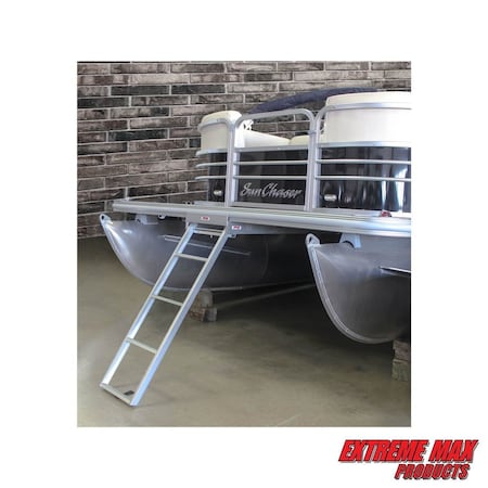 Extreme Max 3005.3434 Undermount Pontoon Ladder - 4-Step 3005.3434