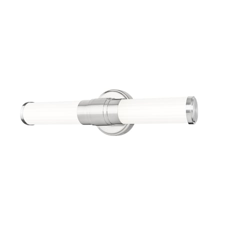 Z-Lite Warwick 1 Light Vanity, Brushed Nickel/Opal White, 18.5 In W x 4.75 In H 1020-18W-BN-LED