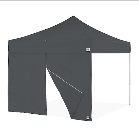 E-Z Up Food Booth Middle Zipper Sidewall, Gray SW3PRFBMTC13SG