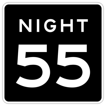 Sign Solutions Usa Traffic Sign, 24 in Width, Aluminum Sign, Square DUS06HWT2424R2-3P55