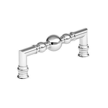 Richelieu Firenze Collection 5 1/16-inch (128 mm) Chrome Traditional Round Cabinet Pull BP8789128140