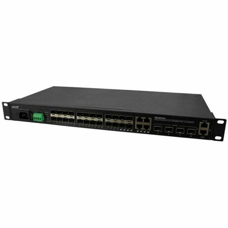 Transition Networks MANAGED FIBER AGGREGATION SWITCH, 20-PORT 100/1000 SFP, 4 SFP/RJ COMBO, 4 1G/10 SM24DP4XA-NA
