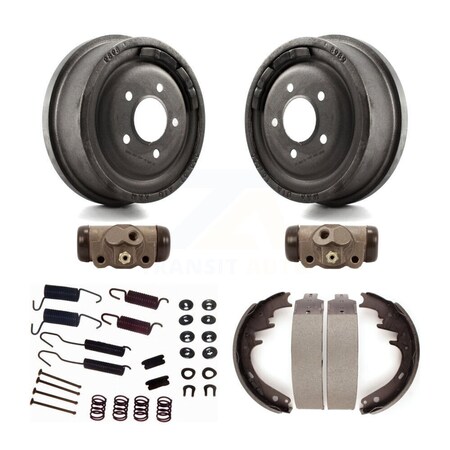 Transit Auto Rear Brake Drum Shoe Spring Cylinder Kit 6Pc For 1983 Ford F-150 With 10 Diameter K8N-100621