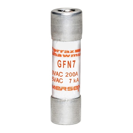 Mersen Fuse, 1 1/2 in L, 250 V AC, 7 A GFN7