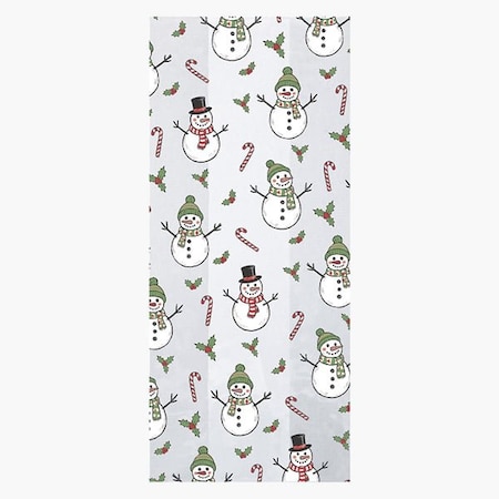 Nashville Wraps Holly Snowman Cello Bags, 4x2.5x9.5 in, 100PK C2BHSM