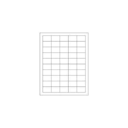 Bubblefast 1 1/2 x 1'' White Removable Rectangle Laser Labels-50 Labels per Sheet BFLL260