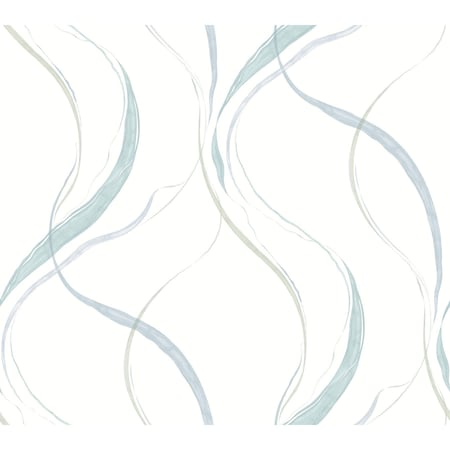 York Wallcoverings Ink Flow Seaglass Wallpaper FM1094