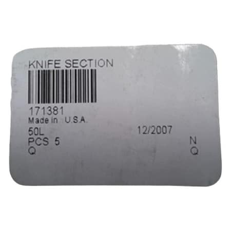 Cnh KNIFE SECTION, CNH OEM 171381 171381