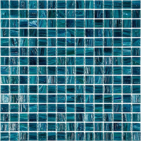 Apollo Tile Celestial 12inx12in Glossy Skobeloff Green Glass Mosaic Wall and Floor Tile 20 sqft/case, 20PK APLST88GN421A