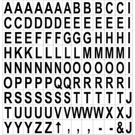 Mastervision Letter and Number Label Set, Vinyl KT2220