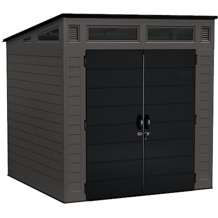 Suncast Storage Shed, 317 cu-ft Capacity, 7 ft 2-1/2 in W, 7 ft 3-1/2 in D, 7 ft 5-1/2 in H, Resin BMS7780