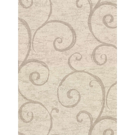 Warner Newbury Taupe Geometric Faux Plaster Wallpaper 2921-50707