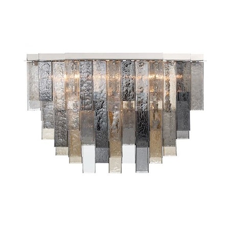 Euf Altesa, Flush Mount, 23-Light, 36", Chrome, Mixed Glass 50315-017