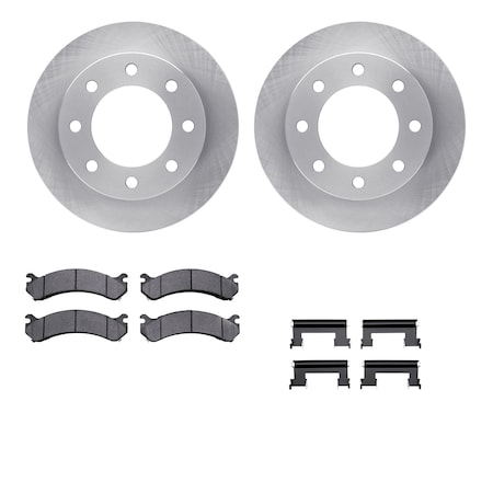 Dynamic Friction Co DFC Brake Rotor- Heavy Duty Brake Pad includes Hardware 6412-48073