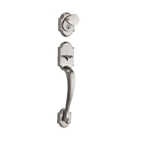 Kwikset Austin Single Cylinder Exterior Handleset SmartKey with 6AL Latch and STRKP Strike Pack which 800AUHLIP-15S.STRKP