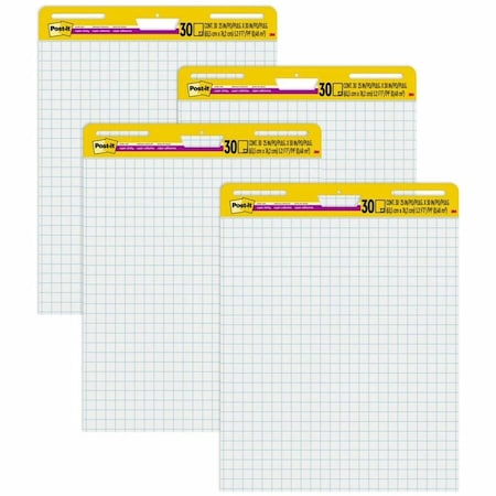 3M EASEL PAD, GRID RULED WHITE 25 IN X 30 IN 560 VAD 4PK