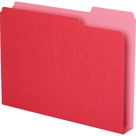 Tops Business Forms Pendaflex, DOUBLE STUFF FILE FOLDERS, 1/3-CUT TABS, LETTER SIZE, RED, 50PK 54454
