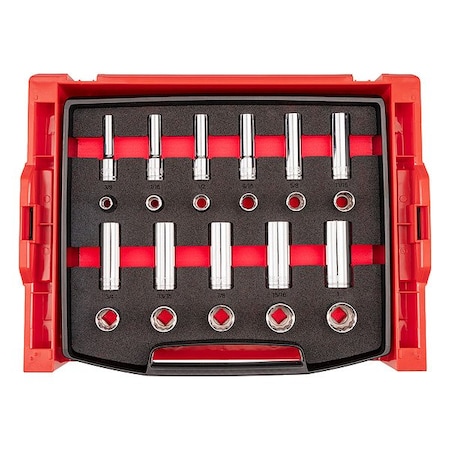 Tekton Socket Set, Steel, 22 Pieces SHD92705