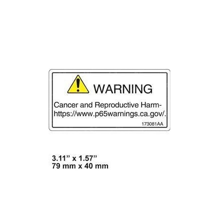 Skyjack REPLACEMENT DECAL, PROP 65 173081