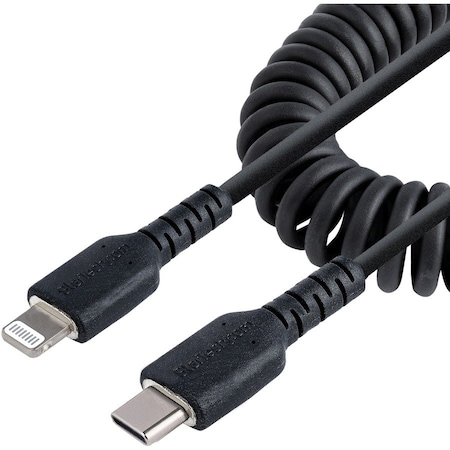 Startech.Com USB C to Lightning Cable 1m/3ft, Coiled RUSB2CLT1MBC