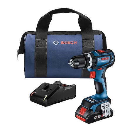 Bosch Hammer Drill/Driver Kit, 1/2", 565 lb-in GSB18V-800CB14