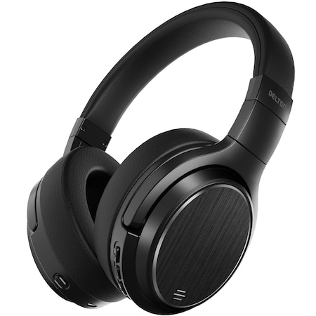 Delton Wireless Bluetooth Over-the-Ear Headphones, Active Noise Canceling Headset, Black M101