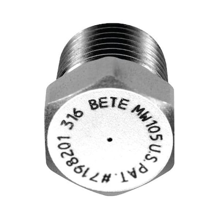 Bete Fog Nozzle Industrial Spray Nozzle, SS, 1000 psi 6109975