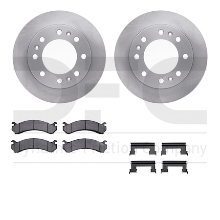 Dynamic Friction Co DFC Brake Rotor- Heavy Duty Brake Pad includes Hardware 6412-46022