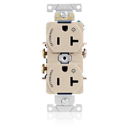 Leviton Receptacle Outlet, 20A, Light Almond, 125V 5362-S2T