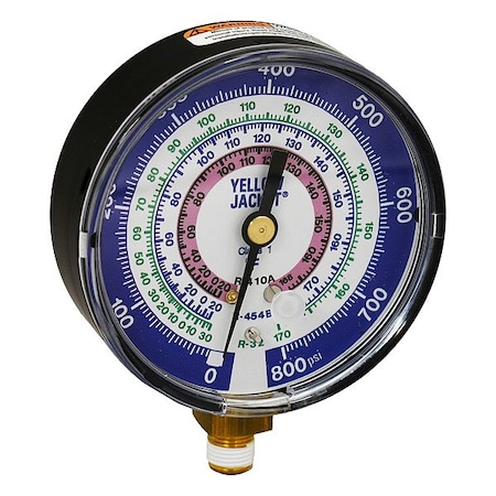 Yellow Jacket Low Side Gauge, 800 psi 49124