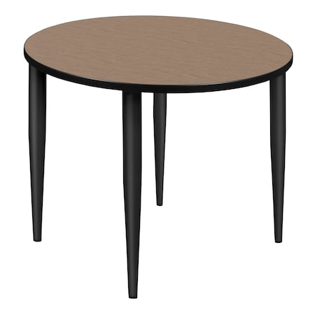 Regency Round Kahlo Breakroom Table, 42 in W, 42 in L, Noble Oak TPL42RNDNOBK