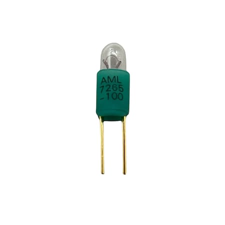 Aml T-1 BI-PIN LAMP GOLD PLATED LEADS GREEN BASE LP7265001