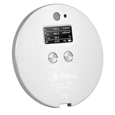 Pce Instruments UV meter, 0-40000 mW/cm sq. with dose to 999999 mJ/cm sq. and USB-C interface PCE-UV 50